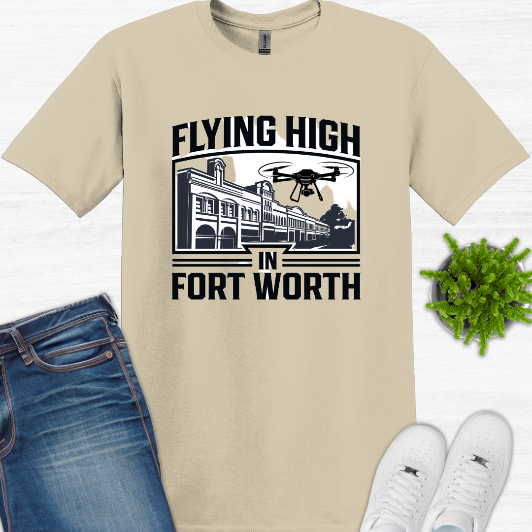 "Flyin’ High in Fort Worth" – V3 Texas Drone T-Shirt