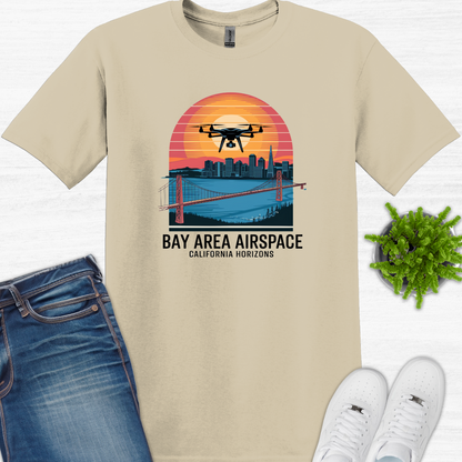 "Bay Area Airspace: California Horizons" San Francisco Drone T-Shirt