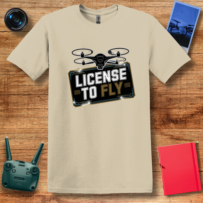 “License to Fly” Stylish Drone T-Shirt