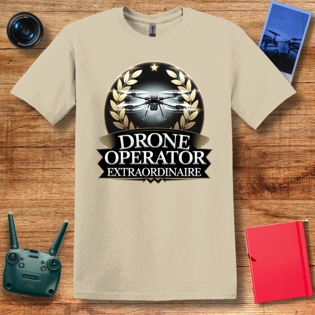 “Drone Operator Extraordinaire” Elegant Drone T-Shirt