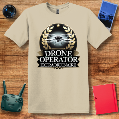 “Drone Operator Extraordinaire” Elegant Drone T-Shirt