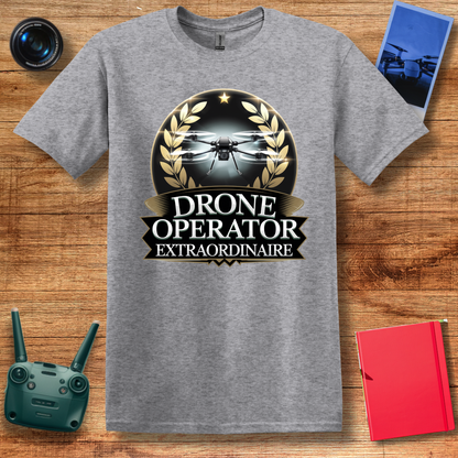 “Drone Operator Extraordinaire” Elegant Drone T-Shirt