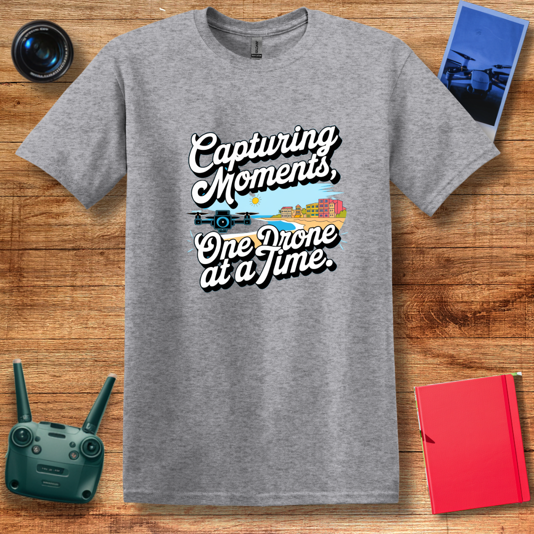 "Capturing Moments, One Drone at a Time" Inspirational T-Shirt