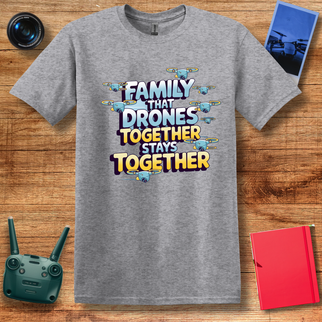 "Family That Drones Together Stays Together" Drone Enthusiast T-Shirt