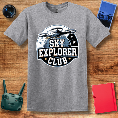 “Sky Explorer Club” Vintage Drone T-Shirt