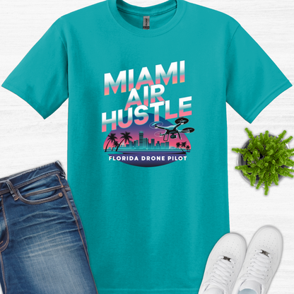 "Miami Air Hustle" V4 – Florida Drone Pilot T-Shirt