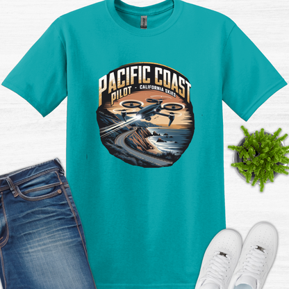 "Pacific Coast Pilot – California Skies" -  Drone Pilot T-Shirt