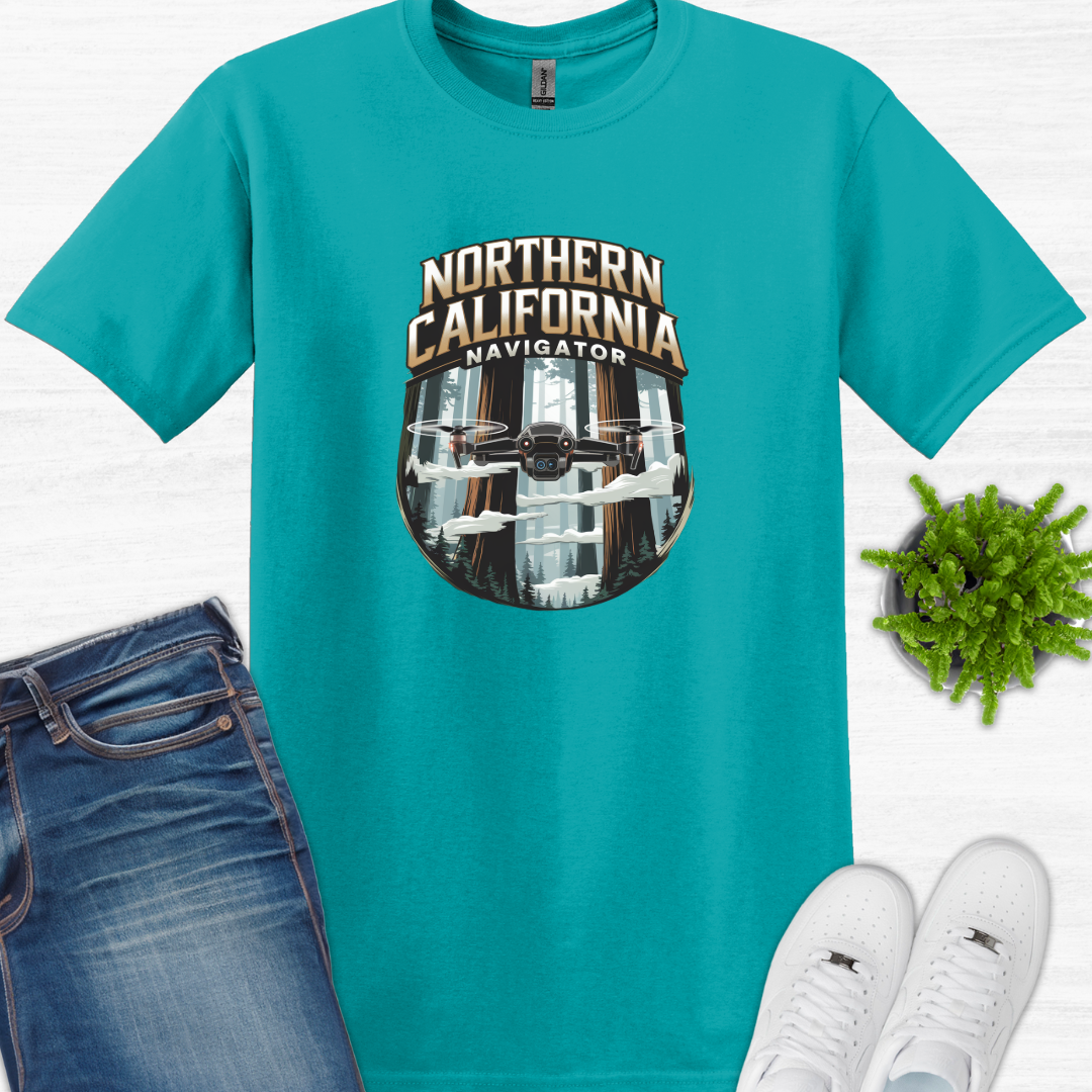 "Northern California Navigator" – Adventure Drone T-Shirt