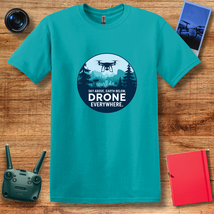 "Sky Above, Earth Below, Drone Everywhere" V2 Adventure T-Shirt