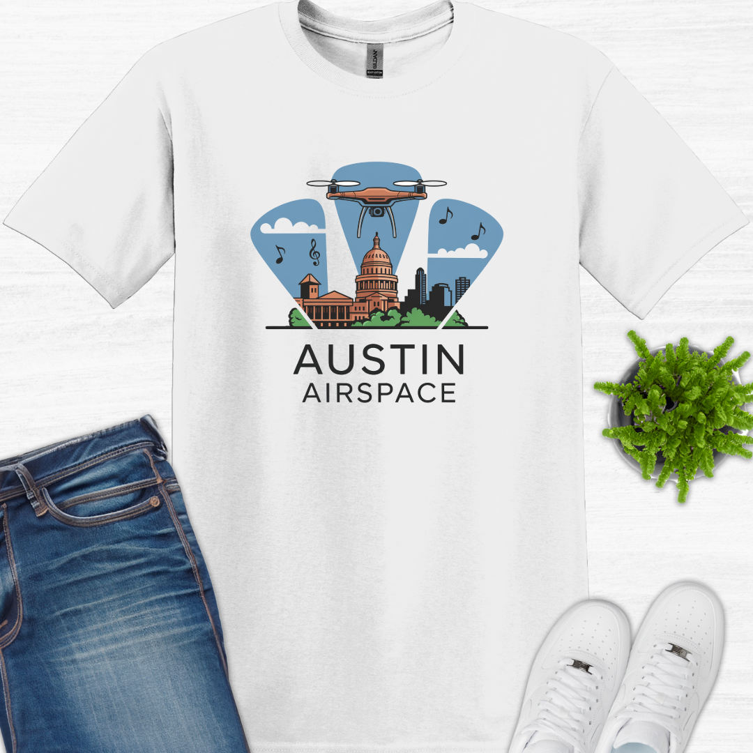 "Austin Airspace" – Texas State Drone T-Shirt