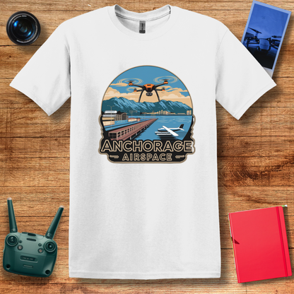 "Anchorage Airspace – Explore Alaska’s Heart from Above" V2 - Alaska Drone Enthusiast T-Shirt