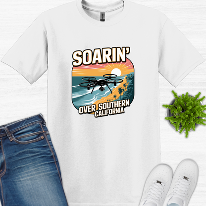 "Soarin’ Over Southern California" V3 – Coastal Drone Pilot T-Shirt