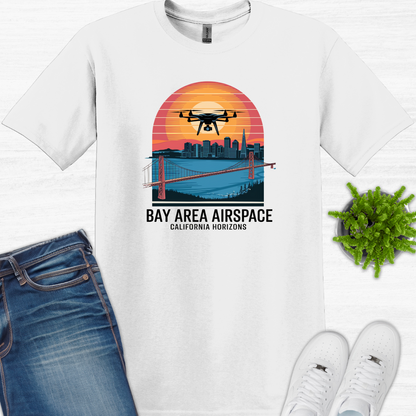 "Bay Area Airspace: California Horizons" San Francisco Drone T-Shirt