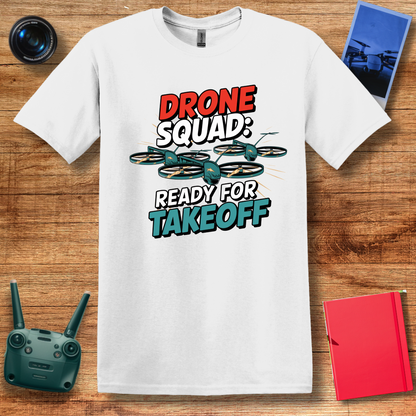 “Drone Squad: Ready for Takeoff” Drone Enthusiast T-Shirt