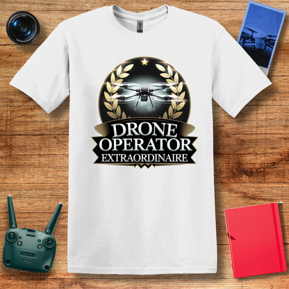 “Drone Operator Extraordinaire” Elegant Drone T-Shirt