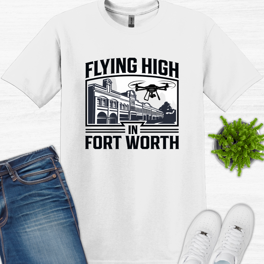 "Flyin’ High in Fort Worth" – V3 Texas Drone T-Shirt